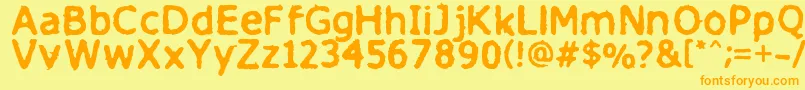 Finitimusiungo Font – Orange Fonts on Yellow Background