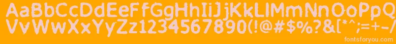 Finitimusiungo Font – Pink Fonts on Orange Background