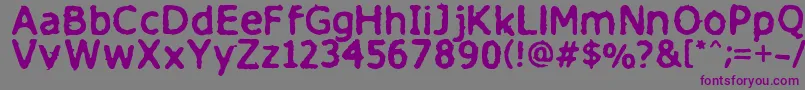Finitimusiungo-fontti – violetit fontit harmaalla taustalla