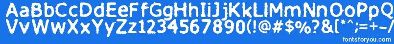 Finitimusiungo Font – White Fonts on Blue Background
