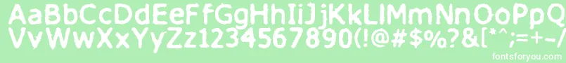 Finitimusiungo Font – White Fonts on Green Background