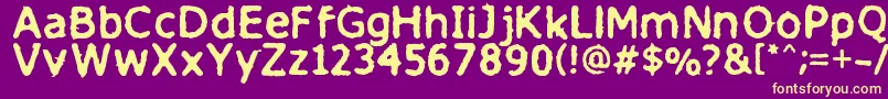 Finitimusiungo Font – Yellow Fonts on Purple Background