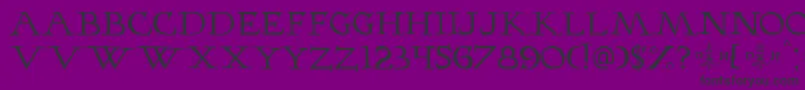 Hopferhornbook-fontti – mustat fontit violetilla taustalla