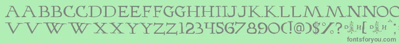 Hopferhornbook Font – Gray Fonts on Green Background