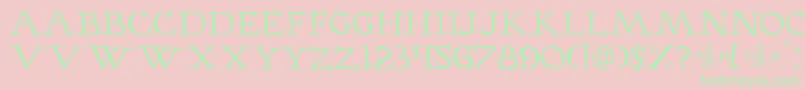 Hopferhornbook Font – Green Fonts on Pink Background