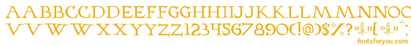 Hopferhornbook Font – Orange Fonts on White Background