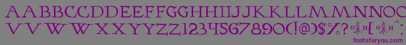 Hopferhornbook Font – Purple Fonts on Gray Background