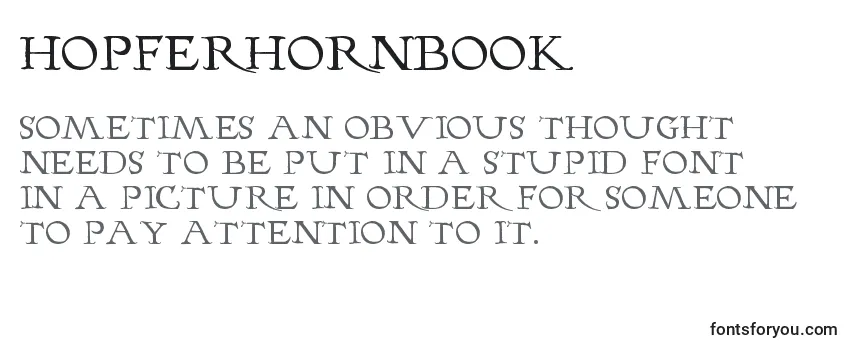Przegląd czcionki Hopferhornbook