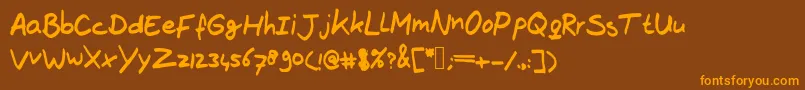 TheBrownFox Font – Orange Fonts on Brown Background