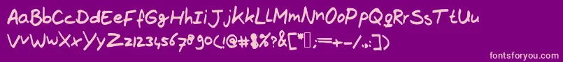 TheBrownFox Font – Pink Fonts on Purple Background