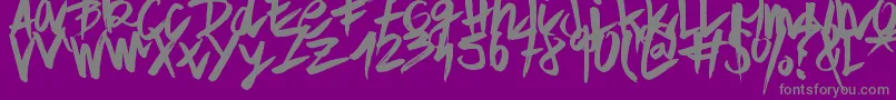フォントApleTime – 紫の背景に灰色の文字