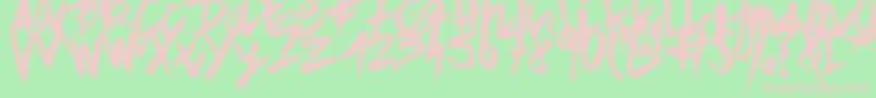 ApleTime Font – Pink Fonts on Green Background