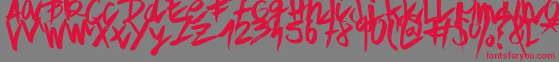 ApleTime Font – Red Fonts on Gray Background