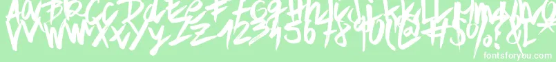 ApleTime Font – White Fonts on Green Background