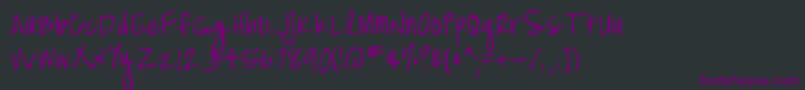 Czcionka HighStrung – fioletowe czcionki na czarnym tle