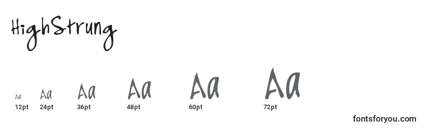 HighStrung Font Sizes