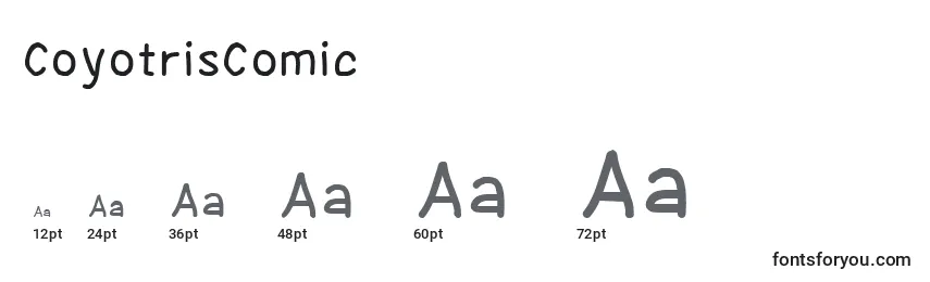 CoyotrisComic Font Sizes