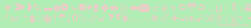 Officedings Font – Pink Fonts on Green Background