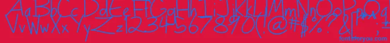 Turkeyface Font – Blue Fonts on Red Background