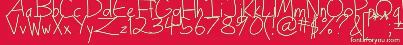 Turkeyface Font – Green Fonts on Red Background