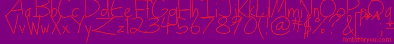 Turkeyface Font – Red Fonts on Purple Background