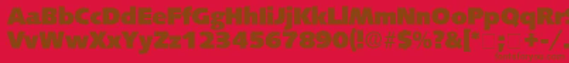 LansetteDisplaySsi Font – Brown Fonts on Red Background