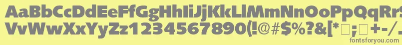 Шрифт LansetteDisplaySsi – серые шрифты на жёлтом фоне