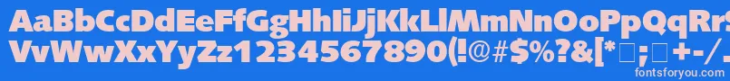 LansetteDisplaySsi Font – Pink Fonts on Blue Background