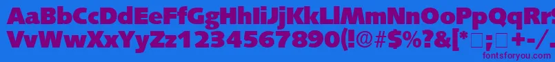 LansetteDisplaySsi Font – Purple Fonts on Blue Background