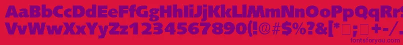 LansetteDisplaySsi-Schriftart – Violette Schriften auf rotem Hintergrund