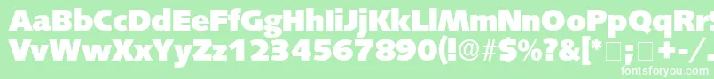 LansetteDisplaySsi-fontti – valkoiset fontit vihreällä taustalla