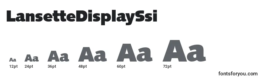 LansetteDisplaySsi Font Sizes