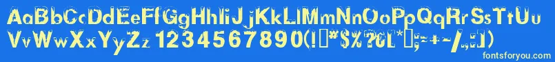 Alaskannights Font – Yellow Fonts on Blue Background