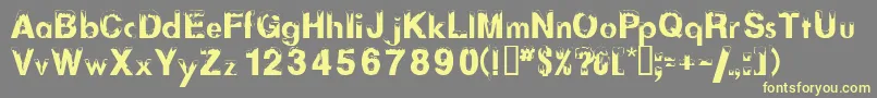 Alaskannights Font – Yellow Fonts on Gray Background