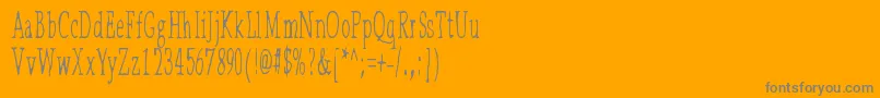 LilithX-Schriftart – Graue Schriften auf orangefarbenem Hintergrund