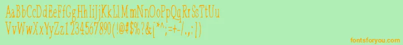 LilithX Font – Orange Fonts on Green Background