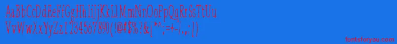 LilithX Font – Red Fonts on Blue Background