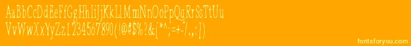 LilithX Font – Yellow Fonts on Orange Background