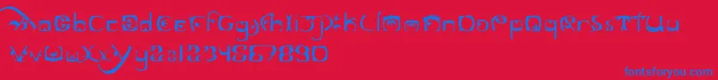 Marauder Font – Blue Fonts on Red Background