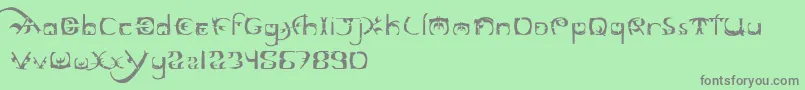 フォントMarauder – 緑の背景に灰色の文字