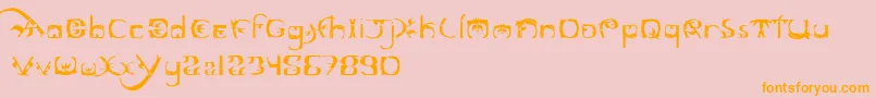 Marauder Font – Orange Fonts on Pink Background