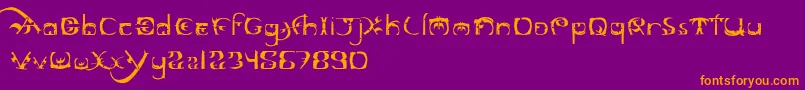 Marauder Font – Orange Fonts on Purple Background