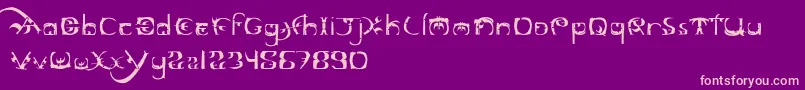 Marauder Font – Pink Fonts on Purple Background