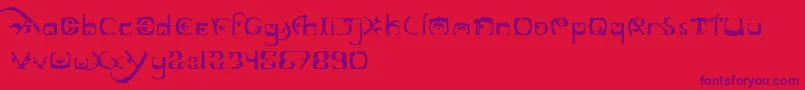Marauder Font – Purple Fonts on Red Background