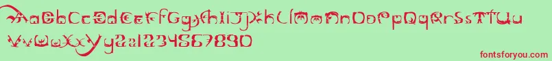 Marauder Font – Red Fonts on Green Background