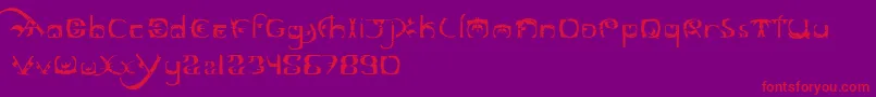 Marauder Font – Red Fonts on Purple Background