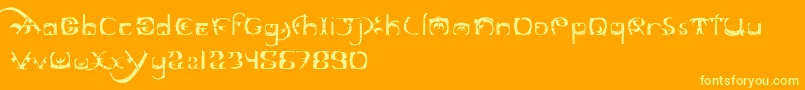 Marauder Font – Yellow Fonts on Orange Background