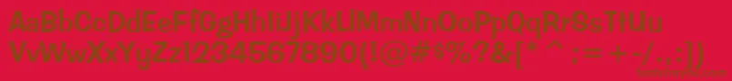 ImpressBt Font – Brown Fonts on Red Background