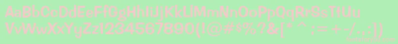 ImpressBt-Schriftart – Rosa Schriften auf grünem Hintergrund