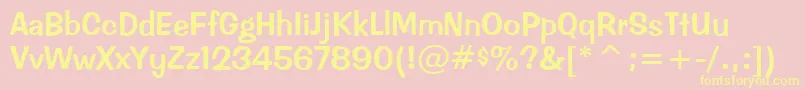 ImpressBt Font – Yellow Fonts on Pink Background